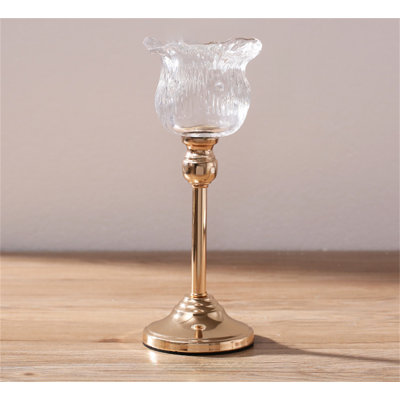 Glass Tabletop Candlestick