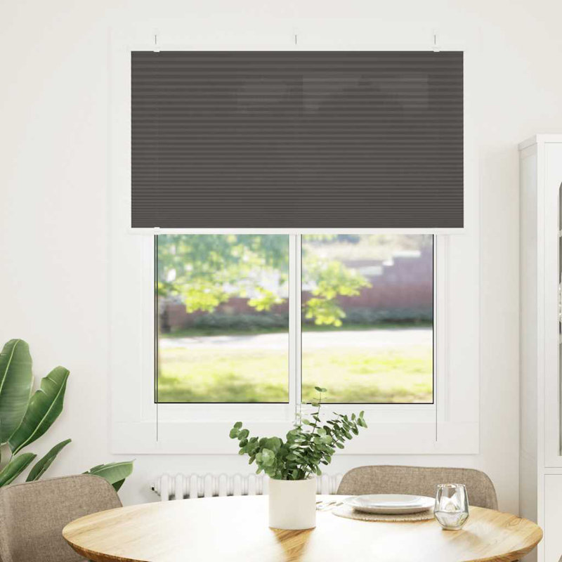Room Darkening Pleated Shade, 110cmW x 100cmL, Black