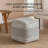 Arden 16" Chocolate and Natural Upholstered Pouf Ottoman-224279067