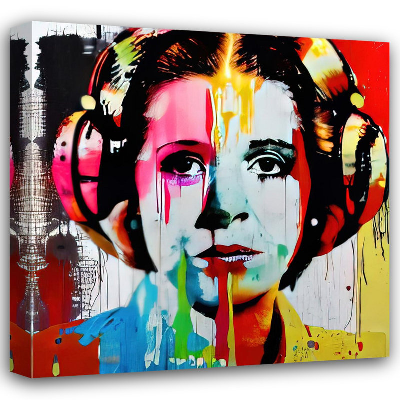 «Pricess Leia Two» par Stephen Chambers, impression sur toile tendue, L 15 po x H 15 po