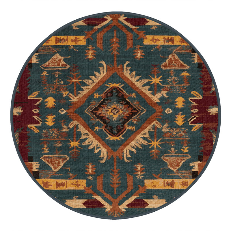 Tapis de musique lavable à motifs tribaux et bohémiens, Tapis de couloir 2 pi x 5 pi