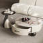 Table basse ronde en pierre micro-cristalline