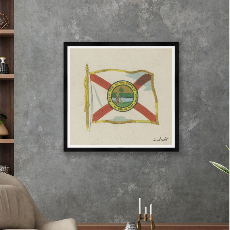 Florida Print, Black Framed