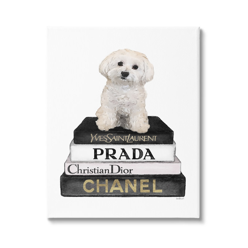 Maltese Dog Glam Pet Fashion, Toile tendue, H 24 po x l 30 po
