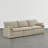  Cloud 112.6''W 3-Piece Oversized Modular Sectional Sofa with 7-Layer Cushion-827449610