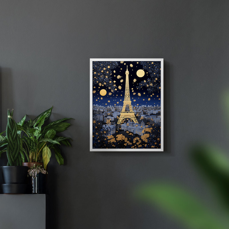 Paysages de la série Cccx - reproduction encadrée de qualité supérieure - prête à être accrochée - aucun clou requis