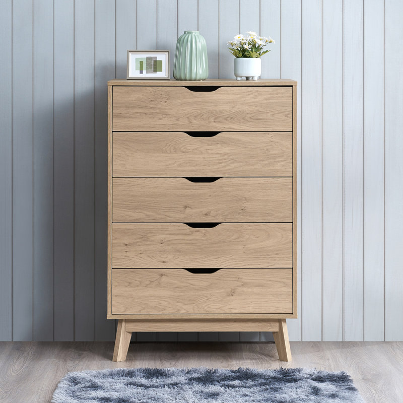 Commode à 5 tiroirs avec fonction verrouillable NORDICA