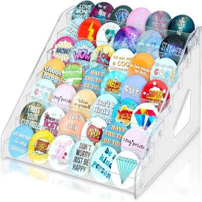 7-tier Acrylic Card Display Stand – Clear & Sturdy, Versatile For Trading Cards, Graded Cards, Baseball & Sports Cards, Business Cards, Stickers, And Brochures
