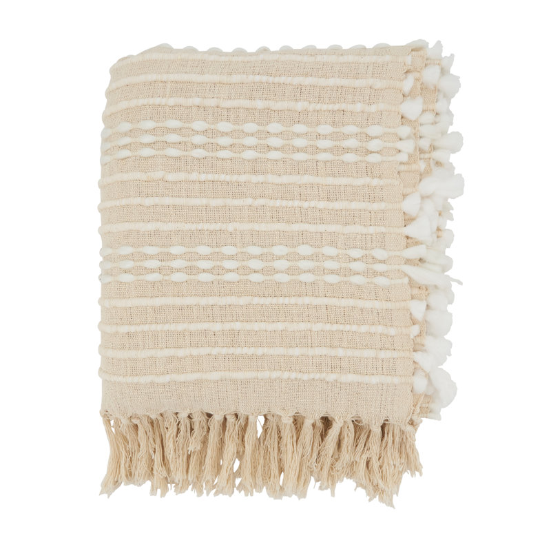 Hand Woven Throw Blanket, Natural