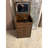 Practical Walnut Vanity Desk With Visible Storage And Comfortable Seat Elegant Table Spacious Drawer-1730289244