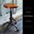 Dicle Swivel Adjustable Height Counter Stool with Metal Frame-1586669238