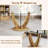 48" Round Dining Table Set for 4, Modern Dining Room Table with 4 Upholstered Chairs, Kitchen Table Set for Apartment-1232210306