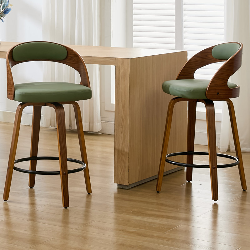 Tabourets de bar pivotants 30 po Modern, Vert, Tabouret de bar (siège d'une hauteur de 30 po)