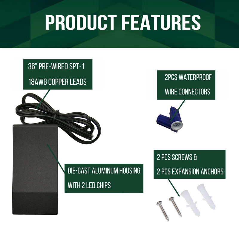 Black Low Voltage Integrated LED Deck Light Pack