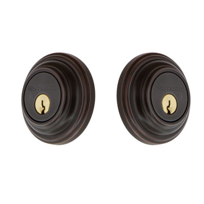 Nostalgic Warehouse Classic Rosette Double Cylinder Deadbolt