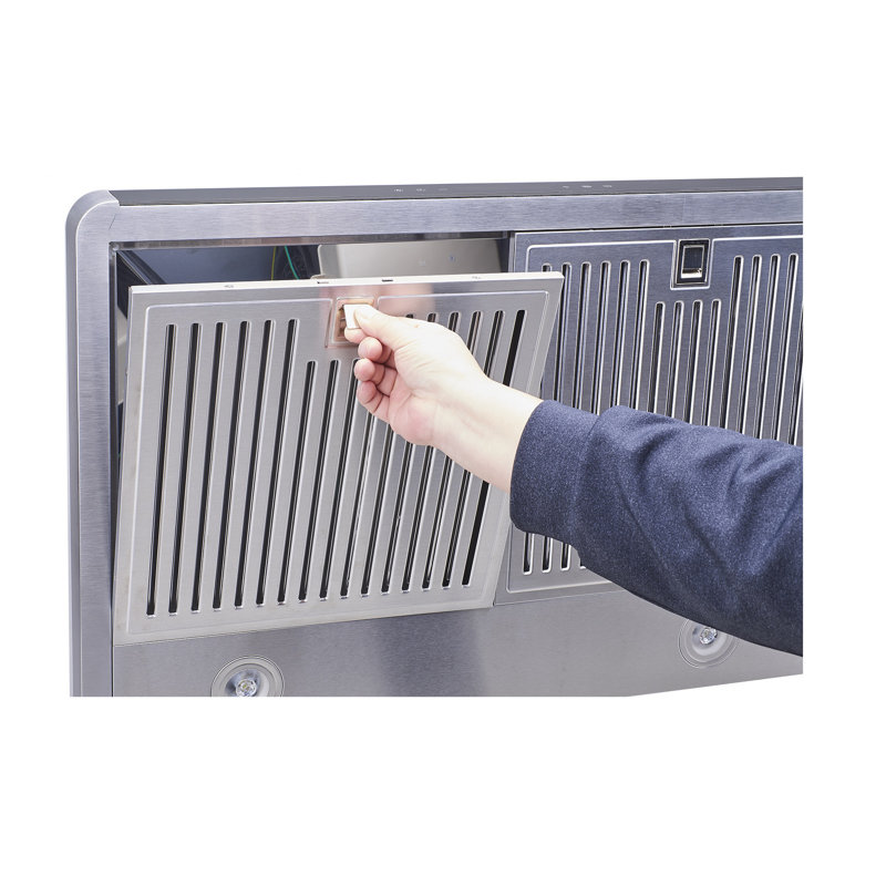 Filtre à chicane en acier inoxydable pour hotte de cuisine, H 0,39 po x l 13,56 po x P 13,69 po
