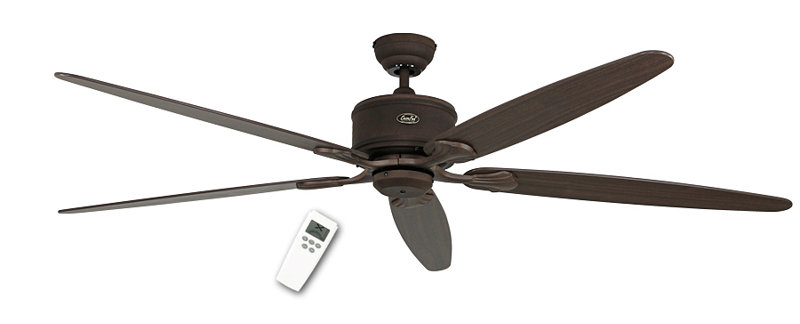 Allman 180 cm Ceiling Fan, Antique Brown with Antique Oak and Walnut Blades