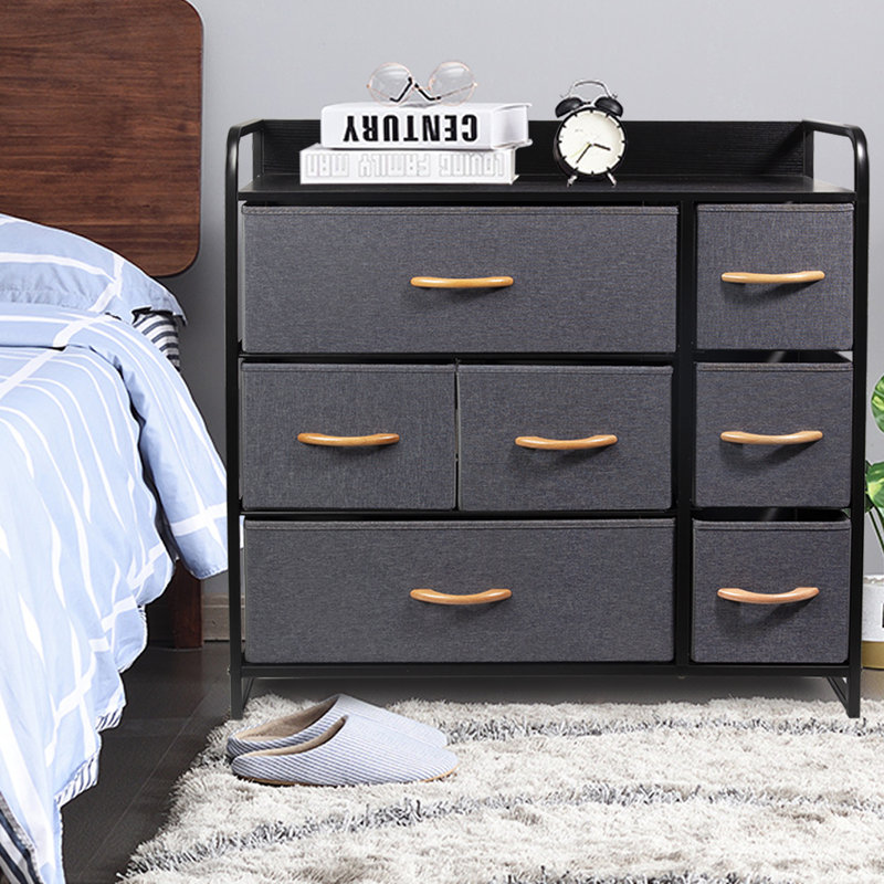 Killough 7 Drawer Storage Drawer, Gray