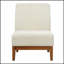 Fauteuil d'appoint moderne - Revêtement en tissu, structure en noyer, capacité de 136 kg (300 lb) pour salon, chambre et entrée