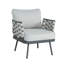 Chaises longues d'extérieur en corde tissée Kris avec structure et coussins en acier-1723688853