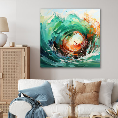 Rolling Surf Waves II - art mural vagues