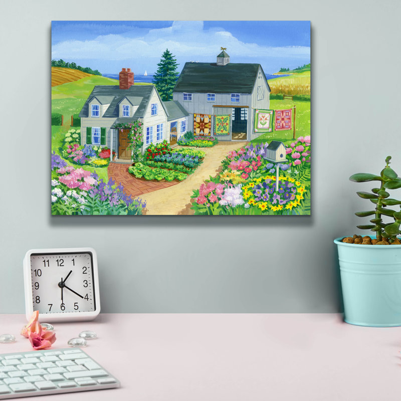  «Quilt Barn» par Geraldine Aikman, art mural sur toile, 16 po x 12 po, H 12 po x l 16 po
