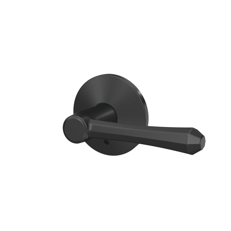 Dempsey Non-Turning Lever with Kinsler Trim, Matte Black