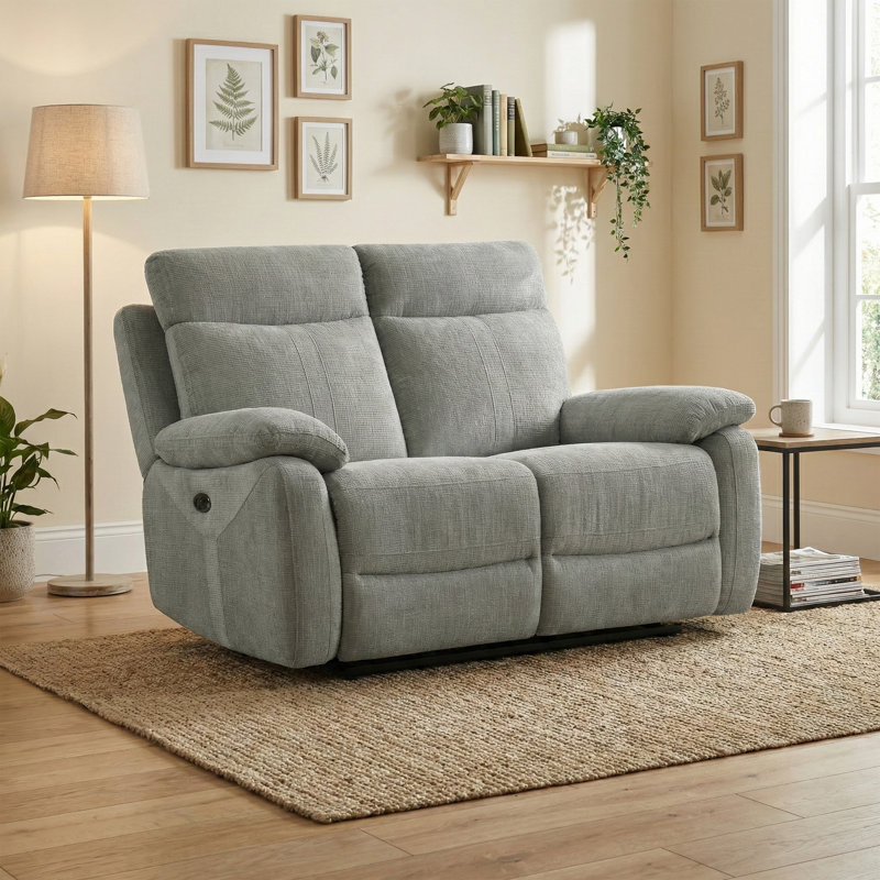 Bikash 2 Seater Electric Reclining Loveseat, Beige