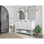 Meuble-lavabo double 60 po avec plateau Catalina