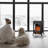 Winston Porter 17" Freestanding Fireplace Stove Heater With Realistic Flame For Home Office With Realistic Log Flame Effect, Adjustable Flame Effect/Brightness/Heating Mode, Overheating Safe Design