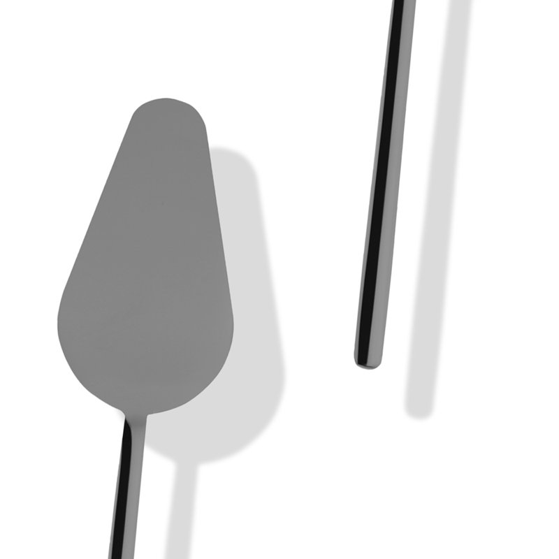 Due Stainless Steel Cake Server, Black Gold
