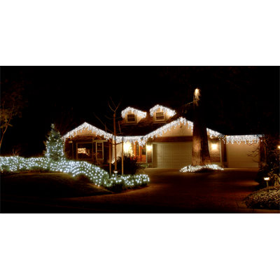 2575 cm Solar Twinkle Globe Icicle Lights Lamp Lighted Christmas Tree