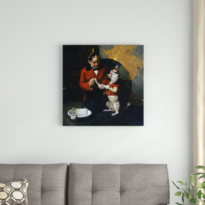 « while attended », peinture sur toile tendue