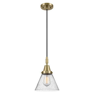 Downtown Urban - Caden Cone - 1 Light  Cord Hung Mini Pendant - Shade