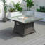 Table de foyer d'extérieur au propane en aluminium H 27,17 po x l 47,24 po Carnelian