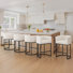 26" Upholstered Counter Stool with Metal Frame