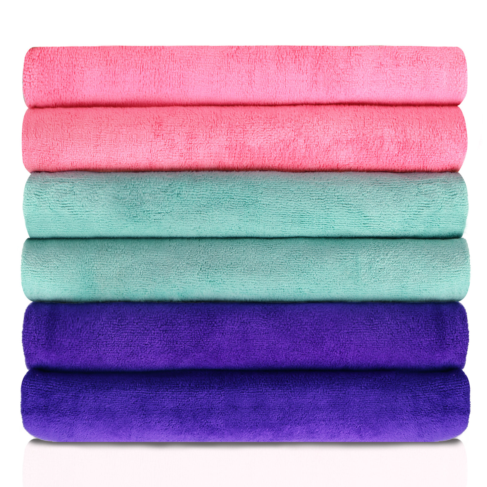ECO Towels 6-Pack Bath Towels - Extra-Absorbent - 100% Cotton