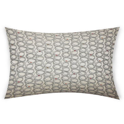 Pierre Geometric Feather Reversible Throw Pillow