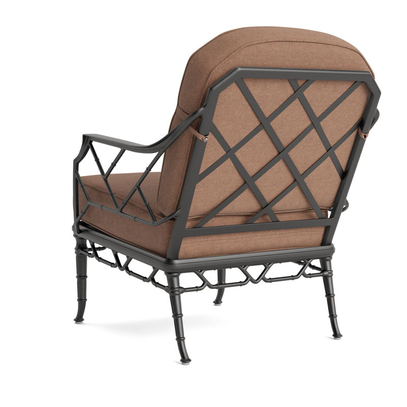Calcutta Outdoor Lounge Chair, Textured Pewter, Fusion Clay