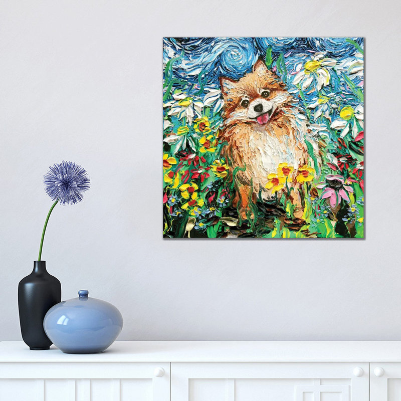 Happy by Aja Trier - Wrapped Canvas Print, 45.72 cm H x 45.72 cm W x 1.91 cm D