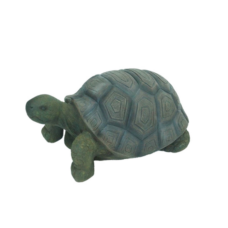 Life-like Brown Resin Turtle Garden Statue, 21 Inches