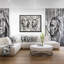 «Native American Indian Heads», impression sur toile-64636254-64636256