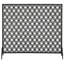 Pare-étincelles en fer simple à panneau, motif contemporain à cercles superposés, finition noire, profondeur de 40,23 po, largeur de 11,26 po, hauteur de 34,18 po, protège la maison de la fumée et des braises.