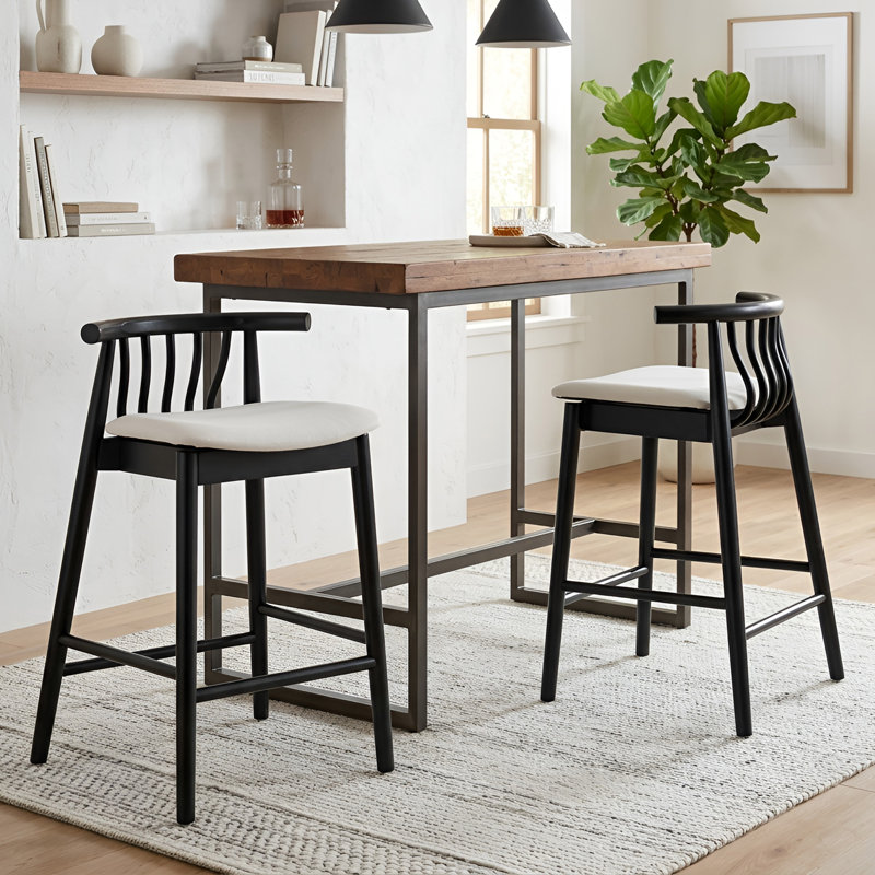 Tabouret de comptoir, Blanc noir