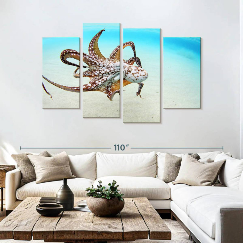 Brampt Wild Ocean Octopus, 54" H x 84" W