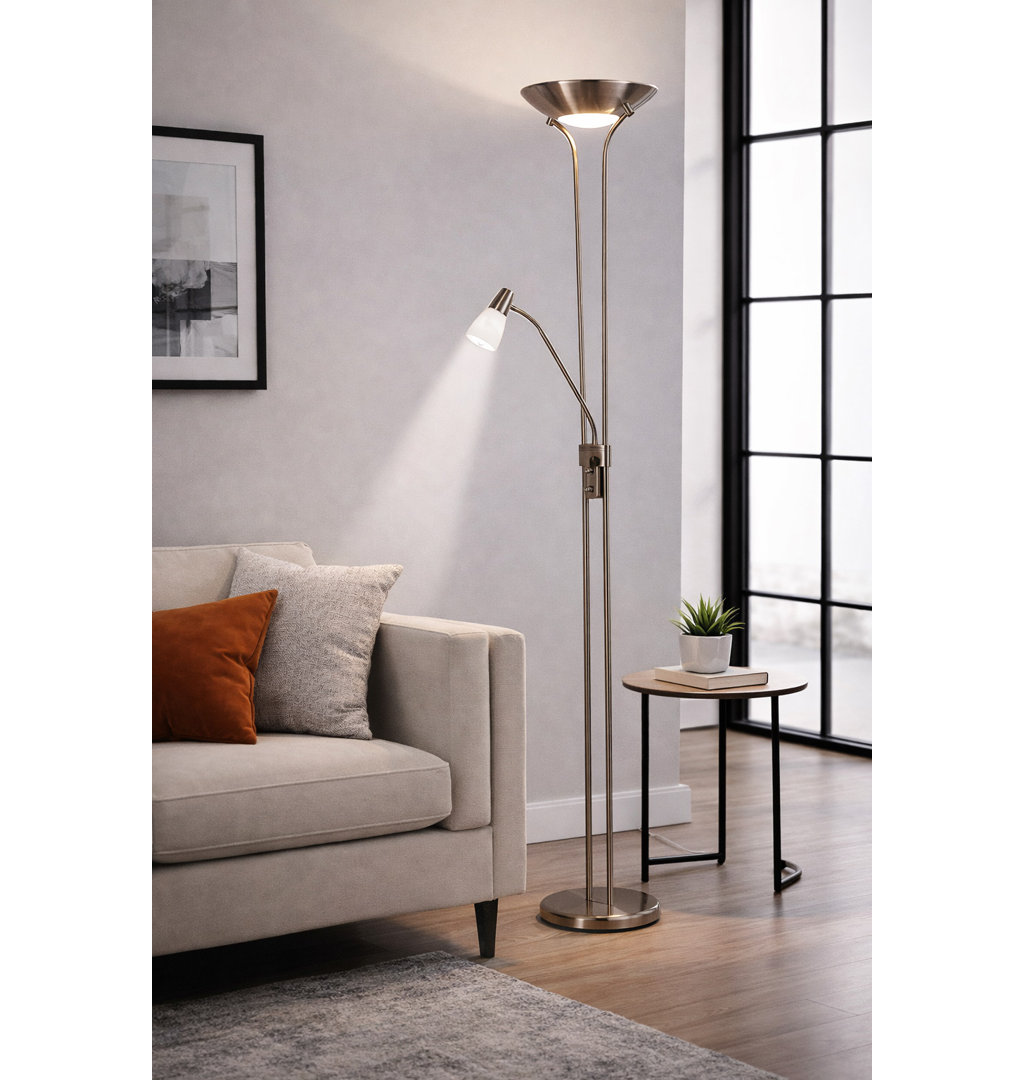 Fannie 180cm Mother & child Uplighter/Reading Floor Lamp