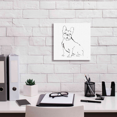 «Line Dog French Bulldog II» sur toile par Chris Paschke