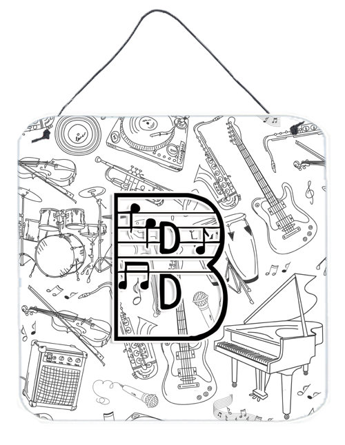 Monogramme « notes musicales », B