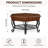 40.16" Hexagonal Wood Coffee Table with Storage Drawer and Lower Shelf