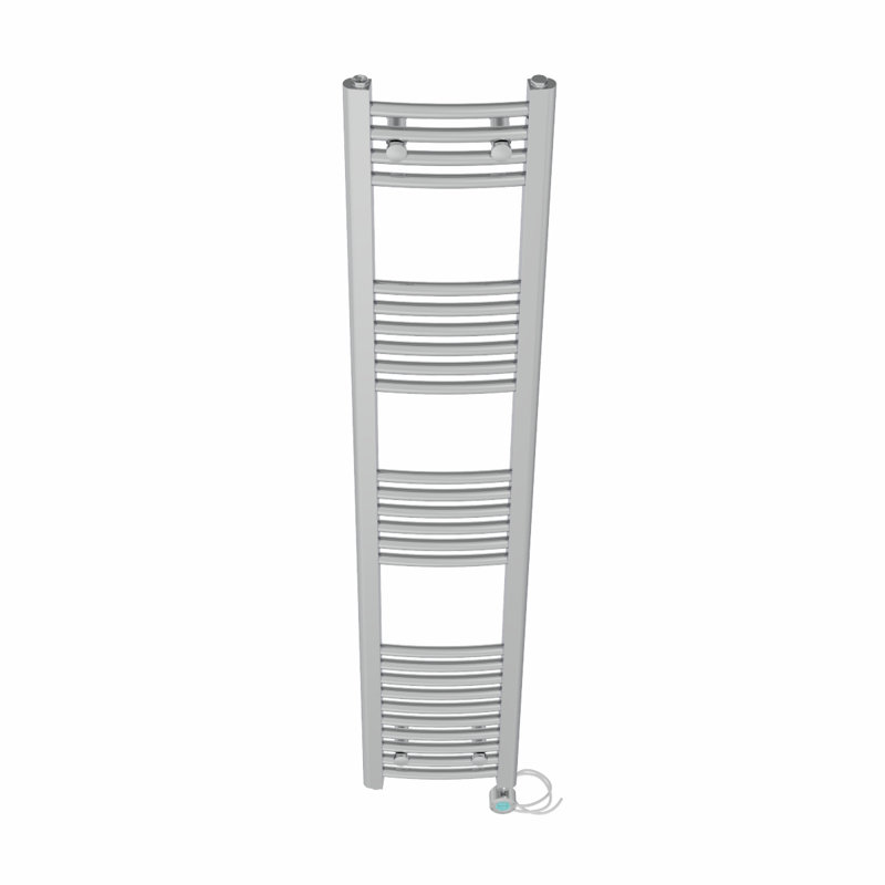 Kacey Curved Towel Rail Heated Towel Rails, 160" H x 30" W x 3.4" D, Chrome